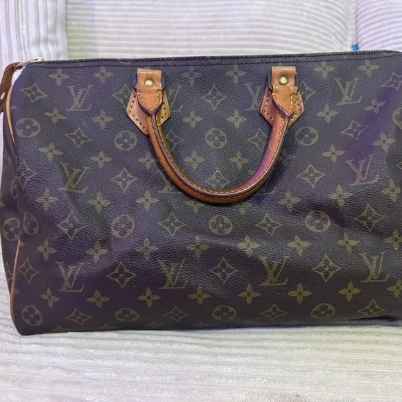Louis Vuitton Dark Brown Monogram Satchel - Picture 3 of 8